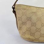 Vintage Y2k Gucci Beige GG Monogram Canvas Small Boat Pochette Shoulder Handbag