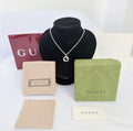 Gucci Interlocking GG Pendant Sterling Silver 925 Necklace 19 Inches With Packaging