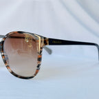 Prada Cat Eye Square Metal Corners Women's Sunglasses Blue Marble SPR 01O With Packaging
