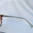 Prada Cat Eye Square Metal Corners Women's Sunglasses Blue Marble SPR 01O With Packaging