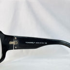 CHANEL Vintage Black Butterfly Quilted Temples Sunglasses 5061 With Case