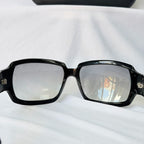 CHANEL Vintage Black Butterfly Quilted Temples Sunglasses 5061 With Case