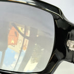 CHANEL Vintage Black Butterfly Quilted Temples Sunglasses 5061 With Case