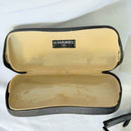 CHANEL Vintage Black Butterfly Quilted Temples Sunglasses 5061 With Case