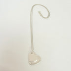 Tiffany&Co. Vintage Double Stacking Heart Sterling Silver 925 Necklace With Pouch
