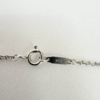 Tiffany&Co. Vintage Double Stacking Heart Sterling Silver 925 Necklace With Pouch