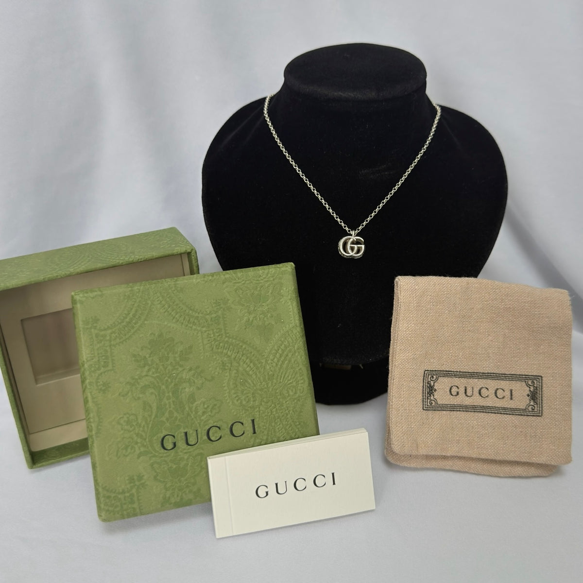 Gucci GG Marmont Sterling Silver 925 Necklace 38/42cm With Packaging